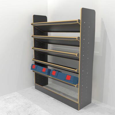 Drill box / Power tool box (650mm) plywood storage rack