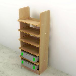 Drill box / Power tool box (500mm) plywood storage rack